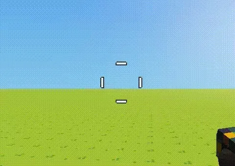 Loading and firing the held attack crosshair indicator
