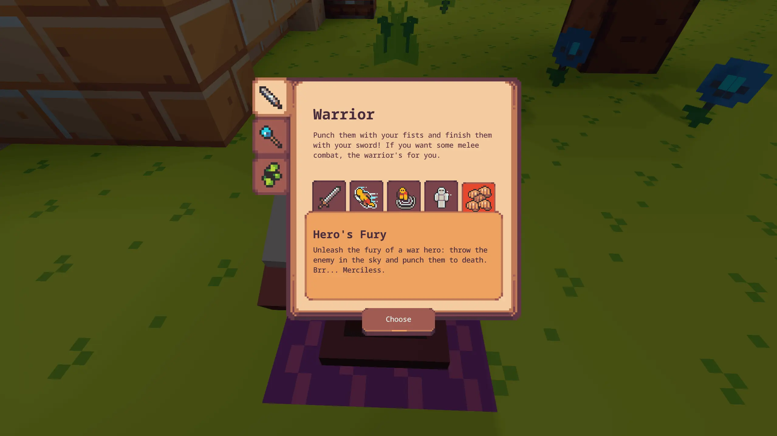 Fantasy Brawl class selector