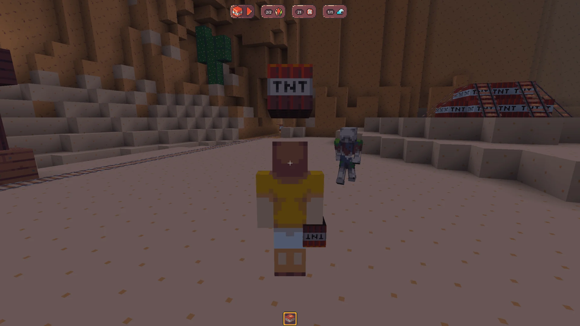 TNT Tag player being chased